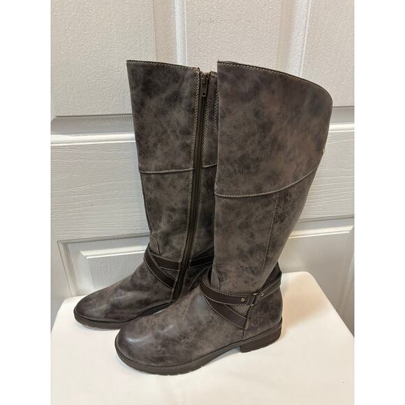 Natural Soul by Naturalizer Women’s Tall Brown Riding Boots Size 7.5M - Picture 6 of 12